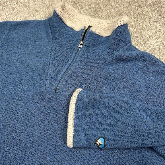 Kuhl Sweaters - Kuhl Alfpaca Fleece 1/4 Zip Sweater Womens Medium Blue Pullover Gorpcore Outdoor